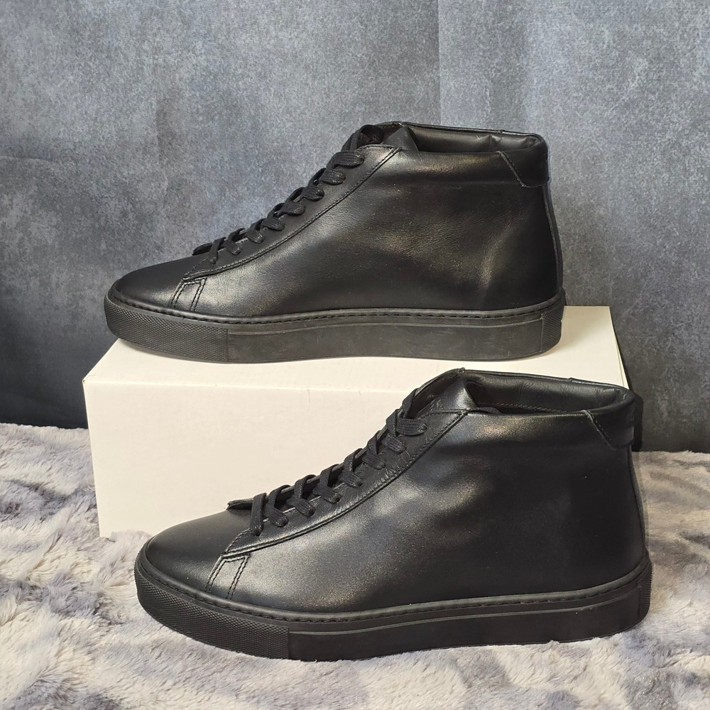NEW Koio Capri Mid Leather Sneaker Black Mens Size 7